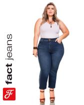 Calça Jeans Cropped Cintura Alta Plus Size Fact Jeans L154
