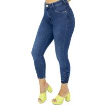 Calça Jeans Cropped Detalhe na Barra Feminina Sol Jeans