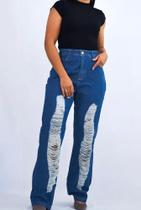 Calça jeans destroide azul tamanho 38 Calça jeans destroide azul tamanho 38