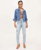 Calça Jeans Destroyed Reta Feminina Puídos-41062
