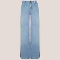 Calça Jeans Dudalina Wide Leg Mid Pr26 Azul Feminino