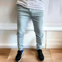 calça jeans em sarja jogger masculina azul marinho - emporium black