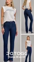 Calça jeans escura com flaire com lycra sem destroid tam 38 Calça jeans escura com flaire com lycra sem destroid tam 38