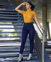 Calça Jeans Escura Hot Pant Tamanho 36