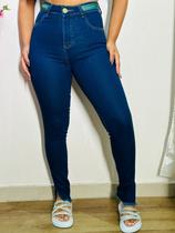 Calça jeans escura Skinny Cintura alta Sal e Pimenta