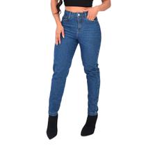 Calça Jeans Escuro Cintura Alta Mon