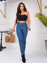 Calça Jeans Escuro Cintura Alta Mon