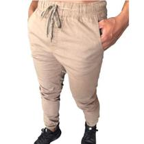 Calça Jeans Escuro Masculina Jogger Com Punho Elástico - Espaço CK Calça Jeans Escuro Masculina Jogger Com Punho Elástico - Espaço CK
