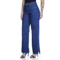 Calça Jeans F. Wide Leg Cint Alta 100% Alg Vilejack VFCJ4013 Calça Jeans F. Wide Leg Cint Alta 100% Alg Vilejack VFCJ4013