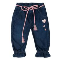 Calça jeans fem. 1/3 jogger termocolante