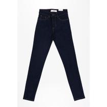 Calça Jeans Fem. com Elastano Basic + Azul Escuro Reta