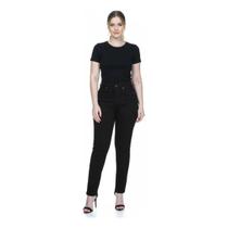 Calça Jeans Fem. Com Elastano Reta C/ Alto Vilejack VFCJ3042 Calça Jeans Fem. Com Elastano Reta C/ Alto Vilejack VFCJ3042