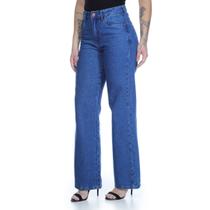Calça Jeans Fem. Wide Leg C/ Alta 100% Alg Vilejack VFCJ4014 Calça Jeans Fem. Wide Leg C/ Alta 100% Alg Vilejack VFCJ4014