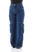 Calça Jeans Feminina Arauto Wide Cargo Calça Jeans Feminina Arauto Wide Cargo
