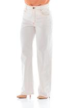 Calça Jeans Feminina Arauto Wide Leg Off White Calça Jeans Feminina Arauto Wide Leg Off White