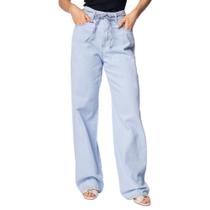 Calça Jeans Feminina Bless Denim Wide Leg Azul Claro Calça Jeans Feminina Bless Denim Wide Leg Azul Claro