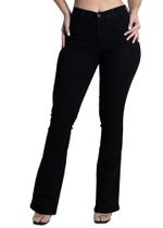 Calça Jeans Feminina Boca de sino Flare Sawary