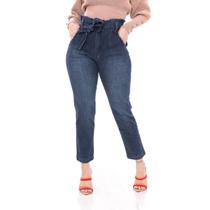 Calça Jeans Feminina Boca Reta Clássica Wide Leg