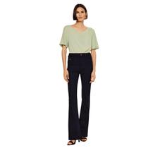 Calça Jeans Feminina Boot Cut Cintura Alta Lez A Lez