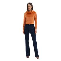 Calça Jeans Feminina Boot Cut Rubi Flor De Lis