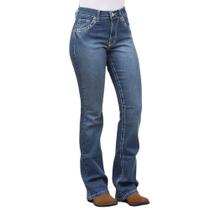 Calça Jeans Feminina Bordada Azul Dock's 37636