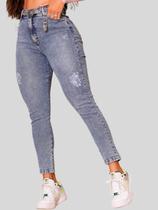Calça Jeans Feminina c/Cinto Metal-Mom Fit c/ Elastano-LD6100 - LD jeans