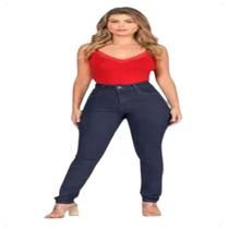 Calça Jeans Feminina Cigarrete Básica Stone
