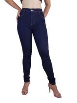 Calça Jeans Feminina Cintura Alta Básica Skinny Com Lycra Calça Jeans Feminina Cintura Alta Básica Skinny Com Lycra