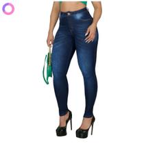 Calça Jeans Feminina Cintura Alta Com Lycra Flare Capri Ciga