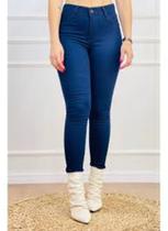 Calça jeans feminina cintura alta cor azul escuro tam 36 ao 44 Calça jeans feminina cintura alta cor azul escuro tam 36 ao 44