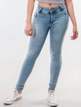 Calça jeans feminina cintura alta PHENOM Cós largo Calça jeans feminina cintura alta PHENOM Cós largo