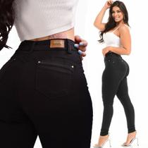 Calça Jeans Feminina Cintura Alta Preta Tecido Premium Original - Conclusão Jeans