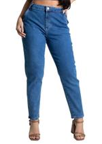 Calça Jeans Feminina Cintura Alta Sawary Premium Reta