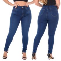 Calça Jeans Feminina Cintura Alta Skinny Levanta Bumbum