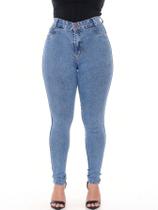 Calça jeans feminina classica tradional marmorizada