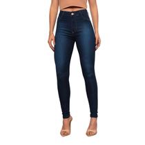 Calça Jeans Feminina Com Elastano Skinny Escura Modelo Premium Calça Jeans Feminina Com Elastano Skinny Escura Modelo Premium