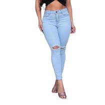 Calca Jeans Feminina Com Lycra Cintura Alta Empina Bumbum Calca Jeans Feminina Com Lycra Cintura Alta Empina Bumbum