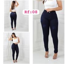 Calça Jeans Feminina Com Lycra Skinny Cintura Alta Levanta Com Elastano