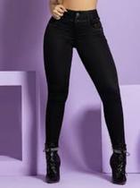 Calça jeans feminina cor preta tam 36 ao 48