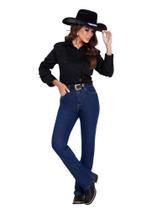 Calça jeans feminina cós alto Ouzzare