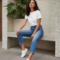 Calça Jeans Feminina Cropped Turmalina Flor De Lis Calça Jeans Feminina Cropped Turmalina Flor De Lis