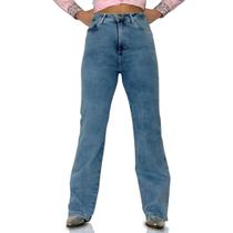 Calça Jeans Feminina Delavê Wide Leg Básica Lisa Cintura Alta Texas Ranch Oficial Calça Jeans Feminina Delavê Wide Leg Básica Lisa Cintura Alta Texas Ranch Oficial