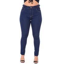Calça jeans feminina destroyer pistolada estilo blogueira com cos trança