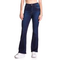 Calça Jeans Feminina Dipanno Flare Petit Azul