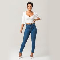 Calça Jeans Feminina Disparate Skinny Estilo Casual Básica