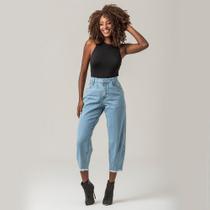 Calça Jeans Feminina Disparate Slouchy Barra Desfiada Estilo