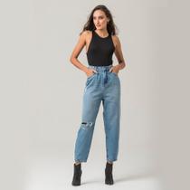 Calça Jeans Feminina Disparate Slouchy Destroyed Estilo