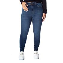 Calça Jeans Feminina Eagle Rose Skinny Bum-Up Azul Escuro