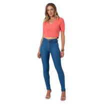 Calça Jeans Feminina Esmeralda Flor De Lis