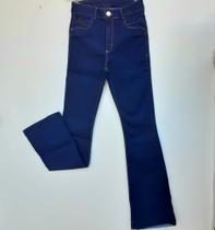 Calça jeans feminina Flair Flare cintura alta com lycra-Sol